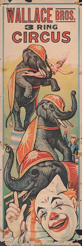 Wallace Brothers: Clown and Elephants