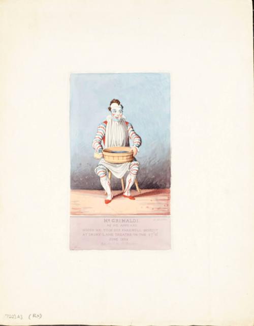 Mr. Grimaldi as he appeared when he took his farewell benefit at Drury Lane Theatre on the 27th of June 1828