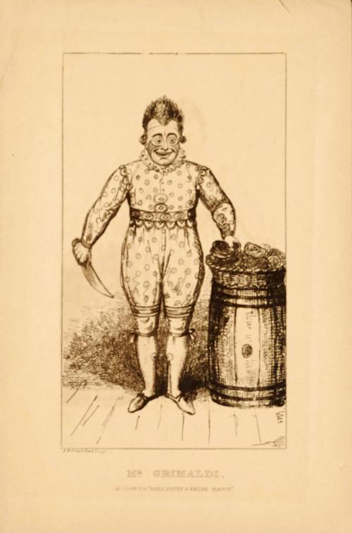 Mr. Grimaldi as Clown in "Harlequin & Friar Bacon"