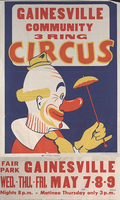Gainesville Community Circus: Clown with Umbrella