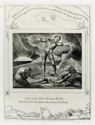 And smote Job with sore boils from the sole of his foot to the crown of his head (The Book of Job, 1821-26).