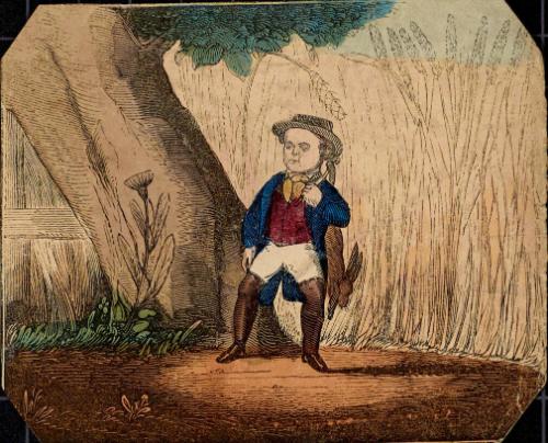 Tom Thumb series: Tom Thumb under tree