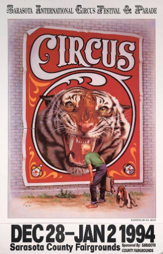 Sarasota International Circus Festival & Parade: Boy and Tiger Poster