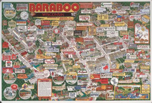 Baraboo, Wisconsin: Aerial Map