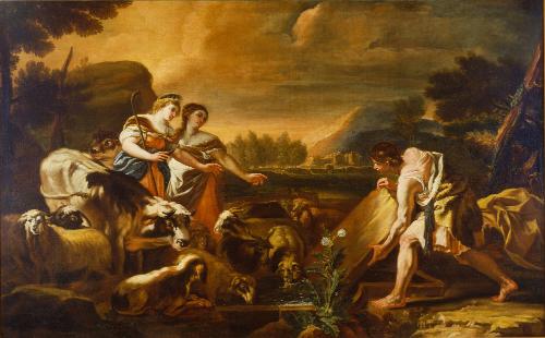 Copy after Solimena's Jacob and Rachel at the Well
