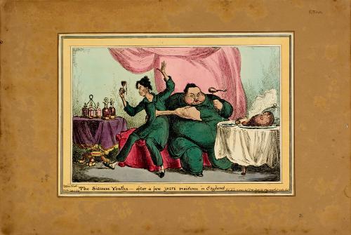 Chang and Eng the Siamese twins, after a few years residence in England