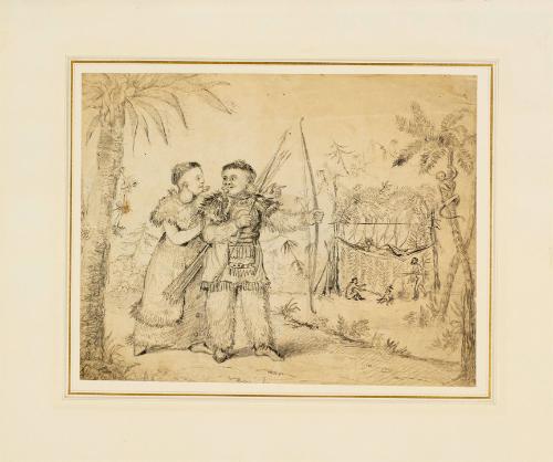 The Wild Indian Chief and Wife, as exhibited at 23 New Bond Street