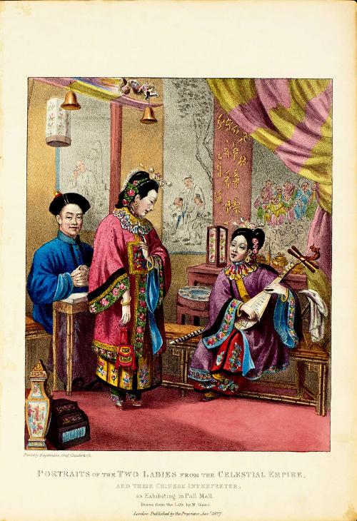 Portraits of the Two Ladies from the Celestial Empire and their Chinese Interpreter