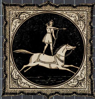 Scrap print of a male equestrian act