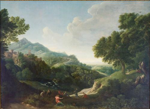 Copy after Dughet’s Mountainous Landscape with, possibly, Eurydice