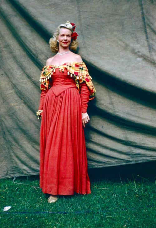 Pat Reed in red costume