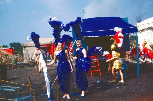 2 ladies in blue costumes in BY