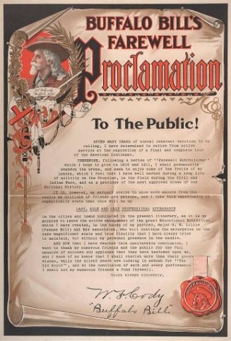 Buffalo Bill: Proclamation to the Public