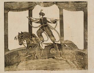 Male equestrian acrobatic performer