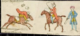 Scrap prints of illustrations of equestrian acts at Astley's Amphitheatre