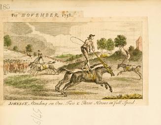 Johnson, Standing on One, Two & Three horses in Full Speed, woth clippings