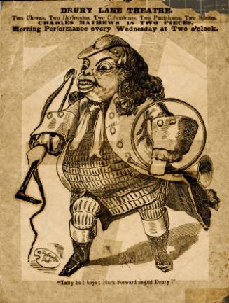 Illustrated advertisement for Drury Lane Theatre