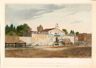 Exterior View of Astley's Amphitheatre as it appeared in 1777 from an original drawing by William Capon