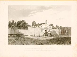 Exterior View of Astley's Amphitheatre as it appeared in 1777 from an original drawing by William Capon