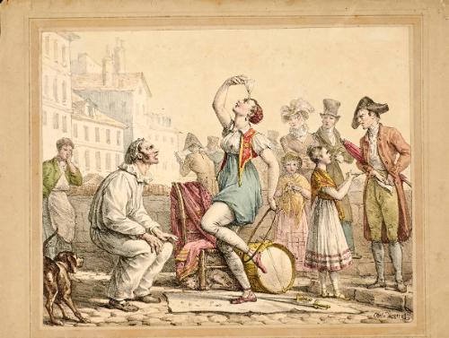 Street performance scene