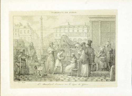 Tableaux de Paris; Les Marchands d'oiseaux sur le Quai de Gevres