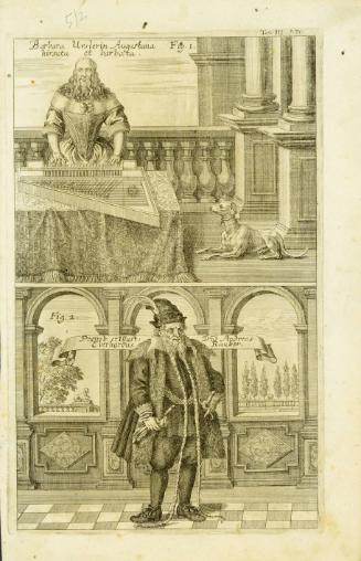 Composite engraving showing Barbara Urselin and Andreas Eberhardus