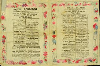Double page Afternoon and Evening Program for the Royal Aquarium; May 19, 1888