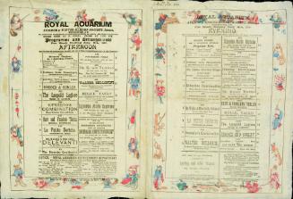 Double Page program for the Royal Aquarium, July 6, 1889