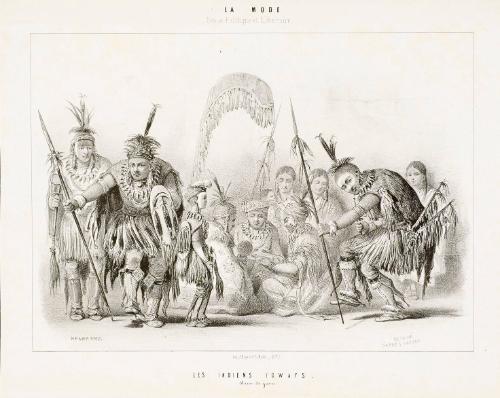 Les Indiens Ioways Danse de Guerre