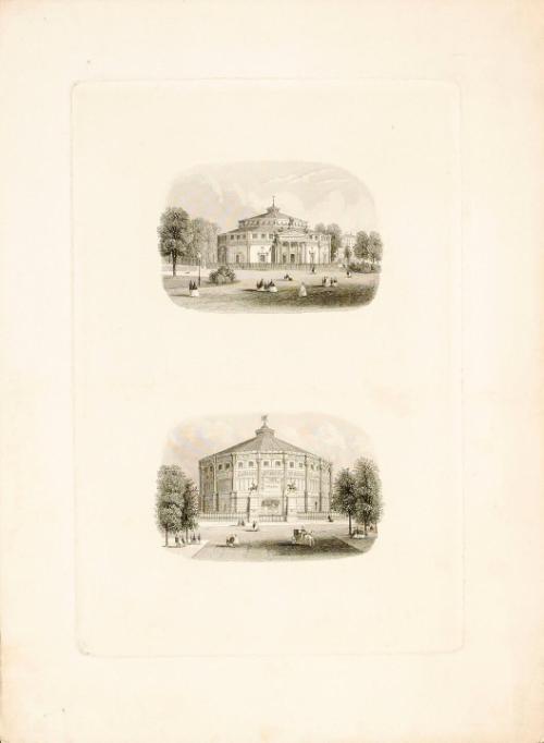Two views of the Cirque Napoleon building