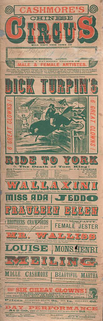 Cashmore's Chinese Circus: Dick Turpin's Ride to New York