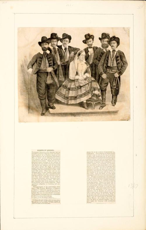 The Tyrolese Minstrels with clippings