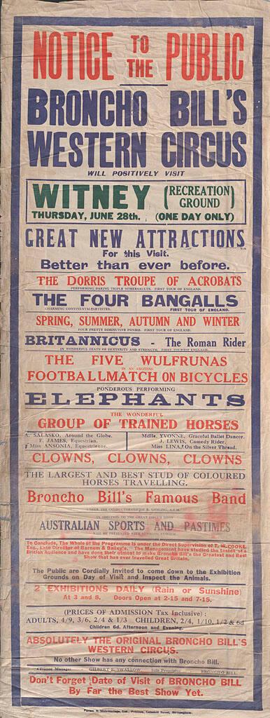 Broncho Bill's Western Circus: Great New Attractions