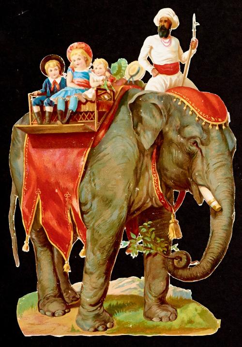 Children Riding Elephant