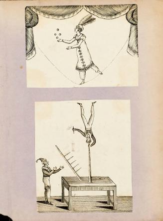 Scrap page with two performance scene prints