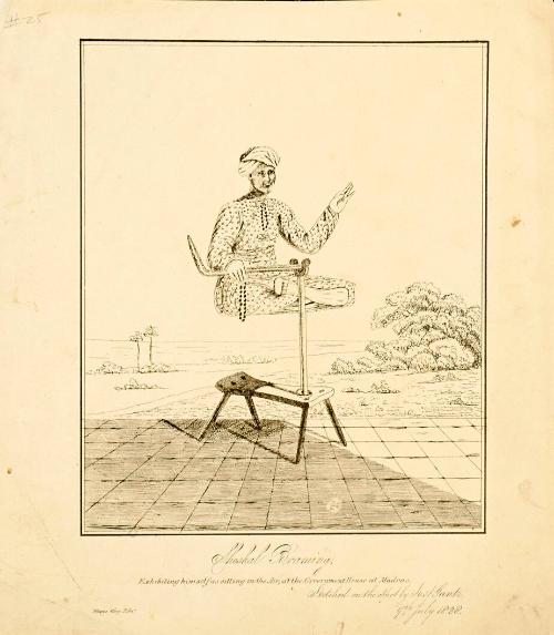 Sheshal Braming, Exhibiting himself as sitting in the Air, at the Government House at Madras