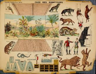 Circus Animal Construction Kit : an exact reproduction of the rare antique original French Imagerie D'Epinal Pellerin Print