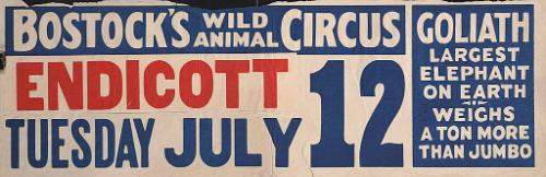 Bostock's Wild Animal Circus: Date Sheet