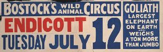Bostock's Wild Animal Circus: Date Sheet