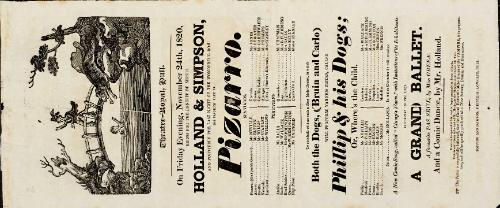 Playbill, Theatre-Royal, Hull. November 24, 1820