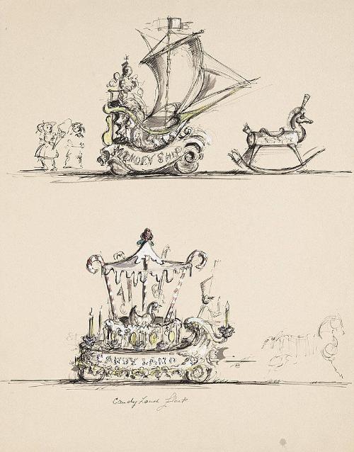 Memory Ship and Candyland Float