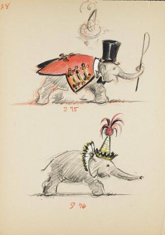 Ringmaster Elephant and Clown Elephant
