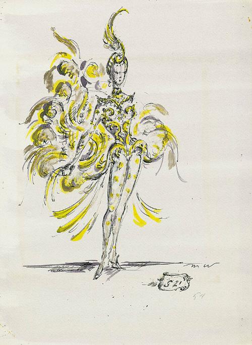 Woman in Yellow and White