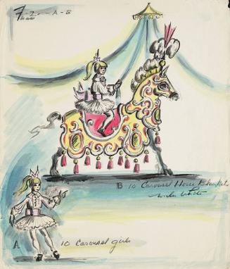 Carousel Horse and Girl