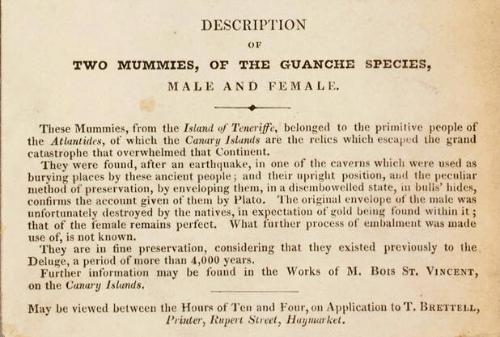 Description of Two Mummies, of the Guanche Species, Male and Female