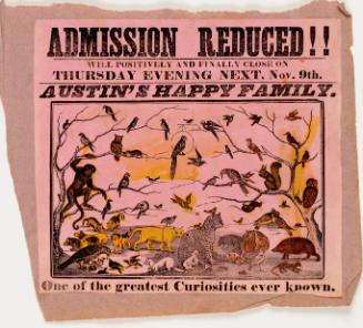 Handbill for Austin's Happy Family menagerie