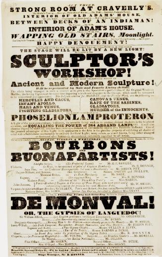 Bottom portion of a Playbill for an unidentified theatre