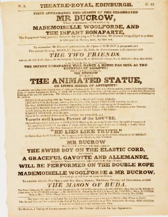 Handbill for Theatre-Royal, Edinburgh. December 22, 1828