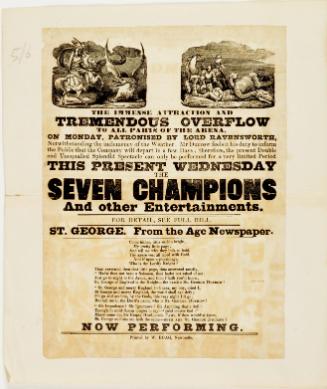 Handbill for a performance of St. George and the Seven Champions, Newcastle