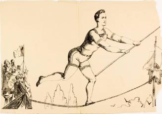 Man on tight rope